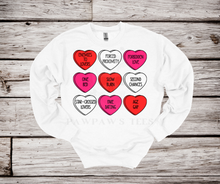 Load image into Gallery viewer, Conversation Hearts Sweatshirt
