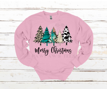 Load image into Gallery viewer, Merry Christmas Trees Sweatshirt
