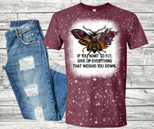 Load image into Gallery viewer, If You Want To Fly Bleached T-Shirt
