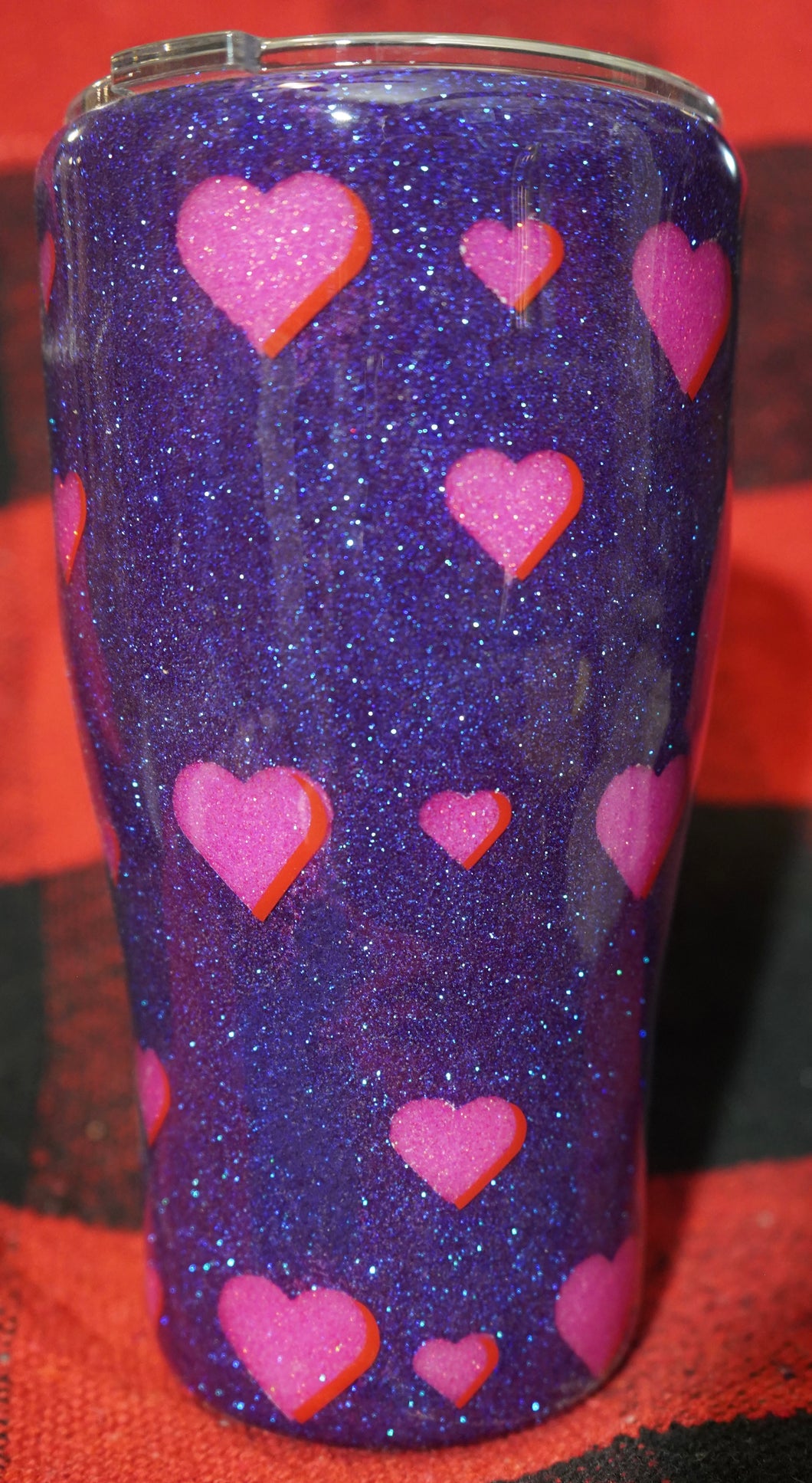 Glittered Peek a Boo Hearts Cup