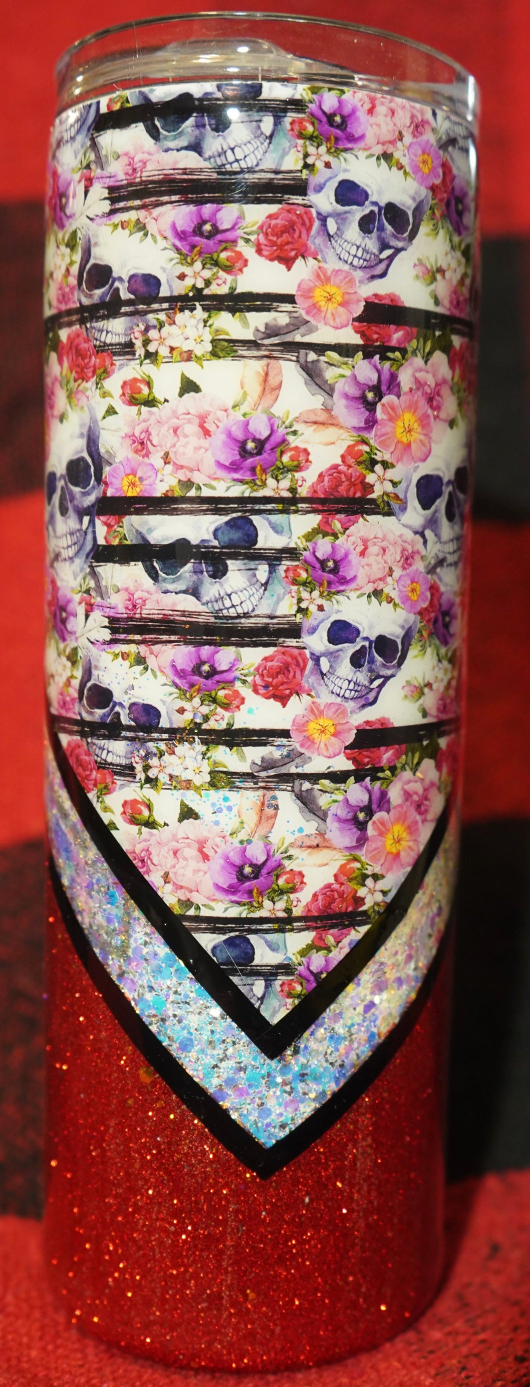 Glittered Skull Cup