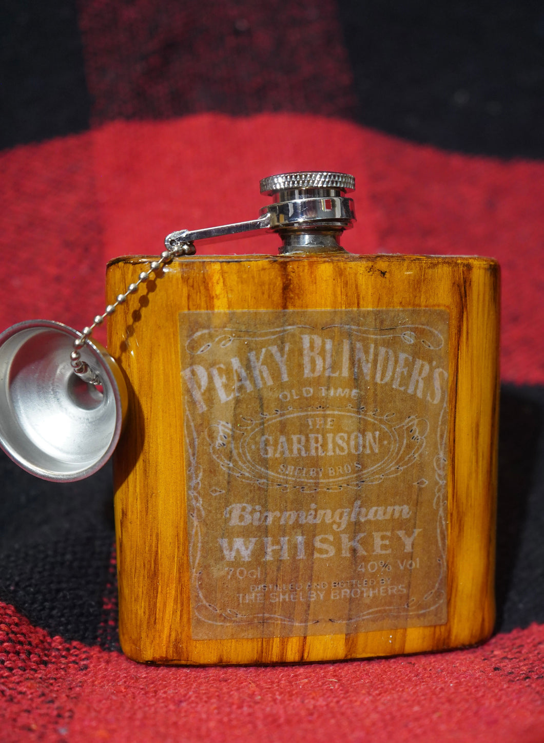 Pinky Blinders Woodgrain Flask